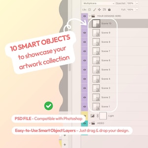 Animated Video Frame Mockup PSD: 10 Smart Objects (Digital Download) image 2