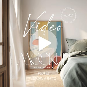 Video frame mockup PSD, Animated frame mockup for Photoshop