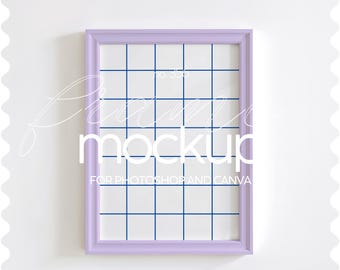 Colorful Frame Mockup Iso A, Close Up Frame Mockup PSD Din A Ratio, Simple Frame Mockup, Artwork Wall Mockup Frame, Wall Art Template Frame