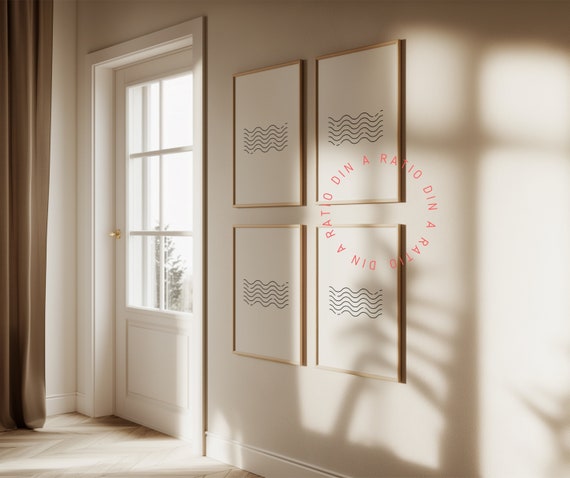 JPG PSD 4 Frame Mockup Gallery Wall Mockup Set Of 4 Frame Template Wall Art Mock Up Frame Gallery Mockup Poster Frame Display Mockup Print