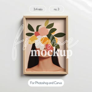 Simple Wooden Frame Mockup Close Up Frame Template Poster Mockup Thin Wood Frame Mockup Photoshop Frame Template Print Mock Up Frame For Art