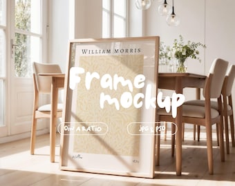 Frame Mockup For Artwork, Iso Din A Frame Mockup PSD, Interior Frame Mockup, Artwork Frame Mockup Template, Wall Art Frame Mockup