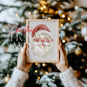 Christmas Mockup Frame Din A, Christmas Holiday Frame Mockup, Festive Frame Mockup For Christmas, Poster Presentation Mockup For Christmas