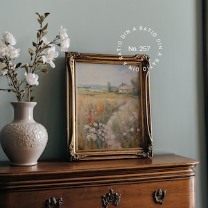 Vintage lijstmodel 4:5-verhouding, vintage lijstmodel, vintage interieurlijstmodel voor kunst aan de muur, sjabloon posterlijst, PSD en JPG