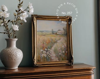 Vintage Frame Mockup 4:5 Ratio, Vintage Mockup Frame, Vintage Interior Frame Mock Up For Wall Art, Poster Frame Mockup Template, PSD & JPG