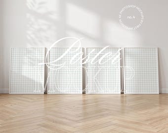Four Frame Mockup Set: Din A Poster Template PSD, JPG