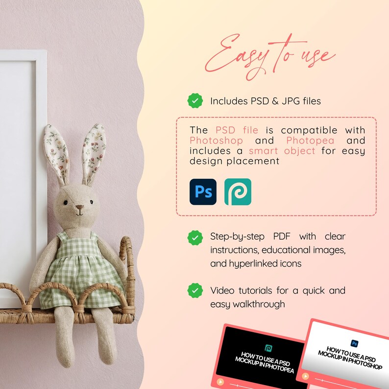 PNG + PSD Frame Mockup Din A, 2 Frames Nursery Mockup For Wall Art, Two Frame Mock Up For Poster, Thin Wood Frame Mockup For Art, Mock Up A3 image 2