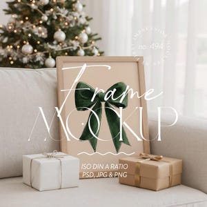 christmas frame mockup, psd png