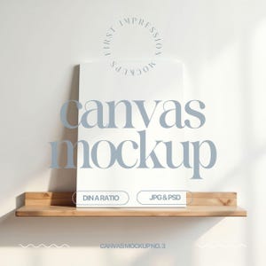 Canvas Mockup Vertical Din A, Vertical Canvas Template For Art, Frame Mockup For Canvas, Canvas Wall Art Template Mockup, Painting Mockup