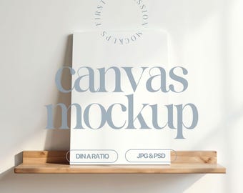 Canvas Mockup Vertical Din A, Vertical Canvas Template For Art, Frame Mockup For Canvas, Canvas Wall Art Template Mockup, Painting Mockup