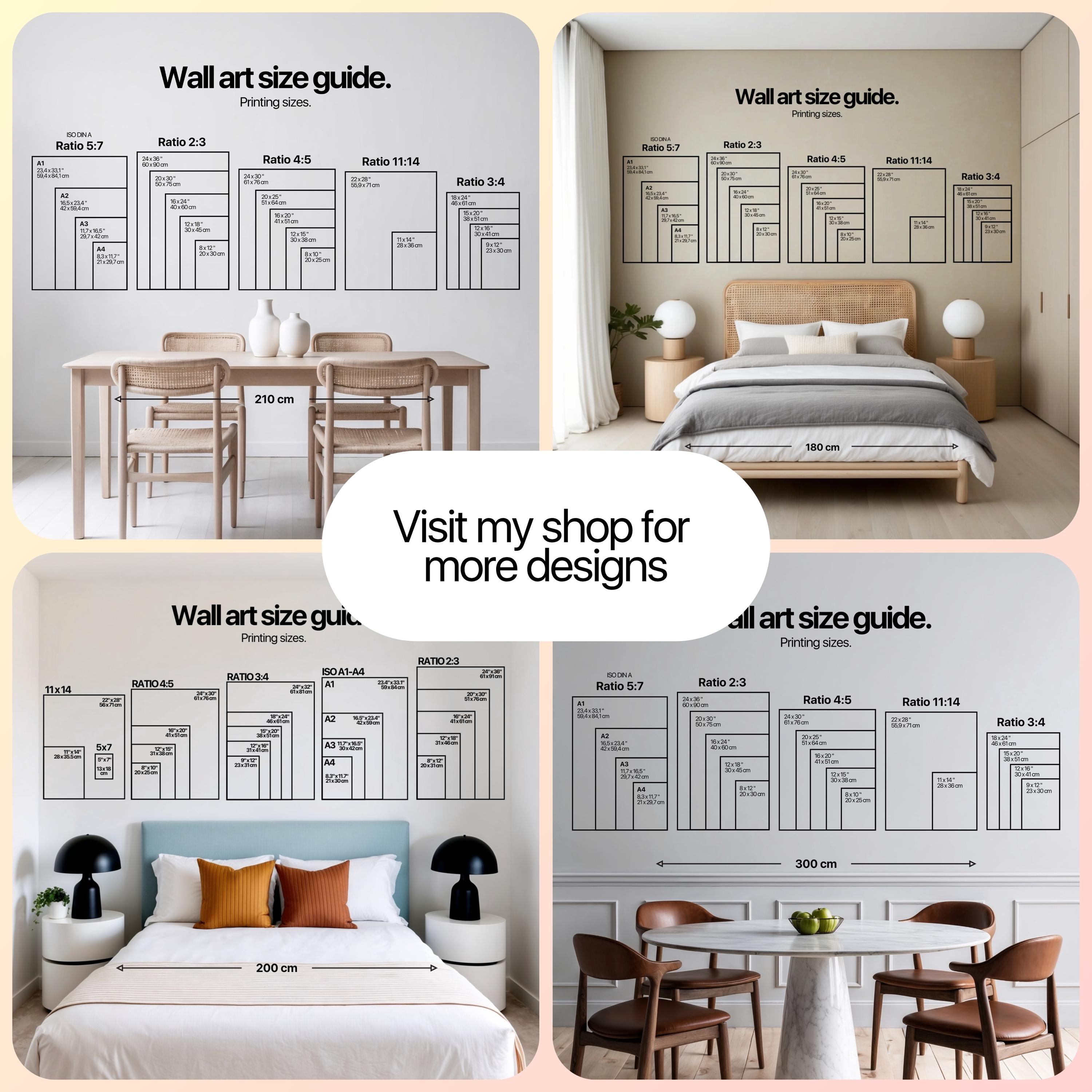 Wall Art Size Guide: Frame Ratio Chart (digital Download) - Etsy