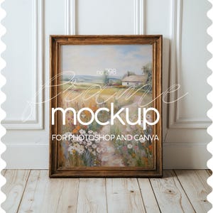 Wall Art mockup-lijst DIN A, vintage mockup-lijst, vintage interieurlijst mock-up voor muurkunst, sjabloon posterlijst, png en psd