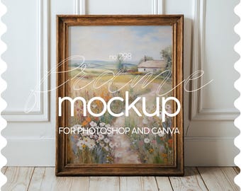 Wand Kunst Mockup Rahmen Din A, Vintage Mockup Rahmen, Vintage Innenrahmen Mock Up Für Wand Kunst, Poster Rahmen Mockup Vorlage, PNG & PSD