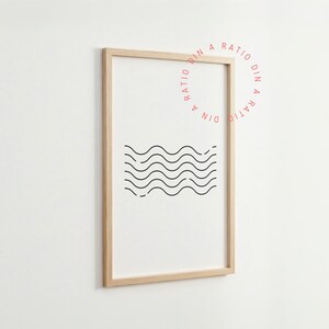 Thin Wood Frame Mockup: Wall Art Display (PSD, PNG, JPG Digital Download)