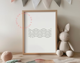 JPG + PSD Nursery Frame Mockup Din A, Frame Mockup For Nursery, Frame Template For Nursery Wall Art, Wall Art Mock Up Frame, Artwork Display