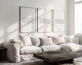 Set Of 3 Frame Mockups Interior, Interior Frame Mockup For Poster Set, Artwork Wall Mockup Frame, Poster Mockup Set, Livingroom Mockup Frame