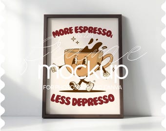 Simple Frame Mockup Din A Ratio, Dark Wood Frame Mockup For Art Display, Wood Frame Template For Artwork Display, Leaning Frame Mockup Print