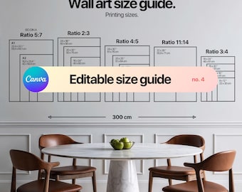 Storleksguide för väggkonst, Mockup för ramstorlekar, Jämförelse av fotoramstorlekar, Storleksguide för väggkonst, Storleksguide för ramar, Guide till väggkonstförhållande