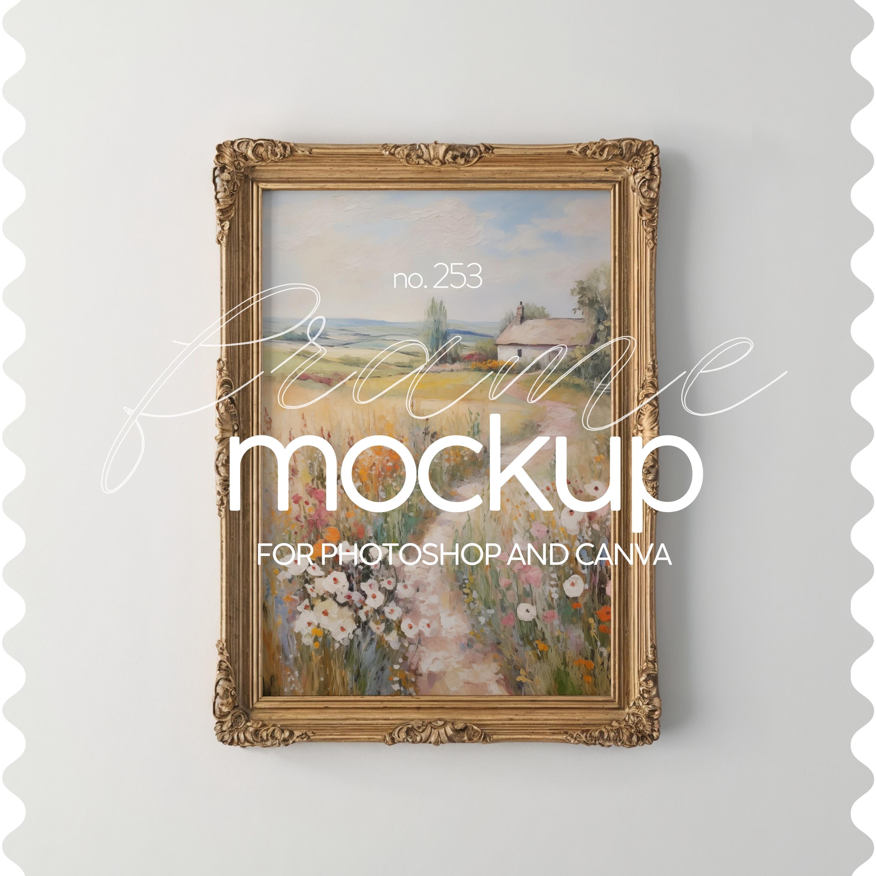 Vintage Rahmen Mockup Din A Ratio, Vintage Mockup Rahmen, Vintage Nahaufnahme Rahmen Mock Up für Wandkunst, Posterrahmen Mockup Vorlage, PSD & PNG
