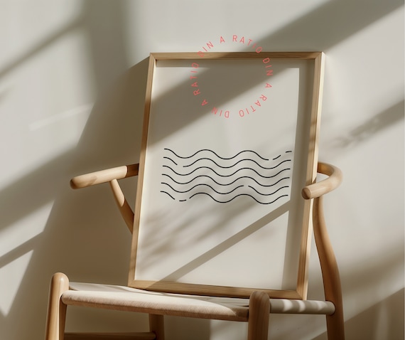 Minimalistic Frame Mockup Din A Ratio, Simple Frame Mockup With Shadow, Thin Wood Frame Mockup Poster Presentation, Natural Light Mockup PSD