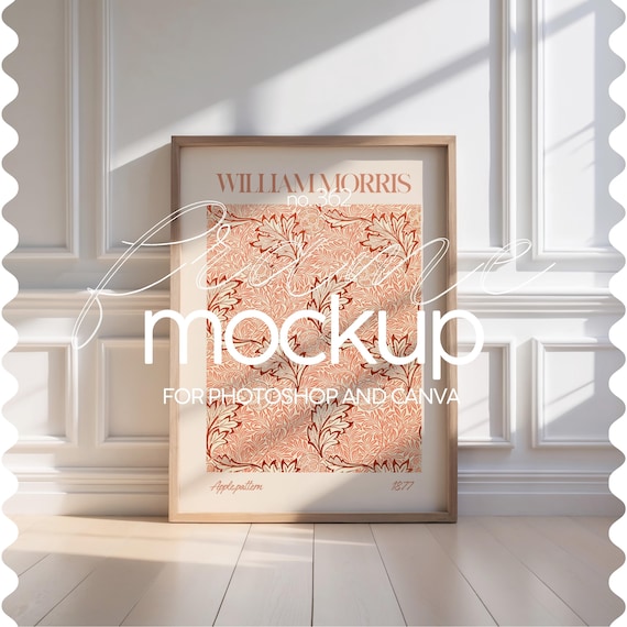 Iso A Frame Mockup, PSD & JPG Mockup Frame, Thin Wood Frame Mockup Template For Artwork Display, Wall Art Frame Mockup, Luxury Frame Mockup