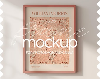 Simple Frames Mockup Din A Ratio, PNG & PSD Frame Mock Up For Artwork, Colorful Frame Template For Posters, Natural Light Mockup Frame Art