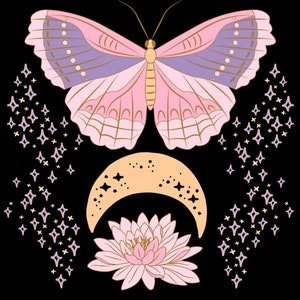 Mellow moth sticker