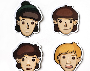Monkee stickers - Mike , Davy , Micky & Peter