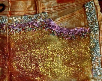 golden sparkling party shorts