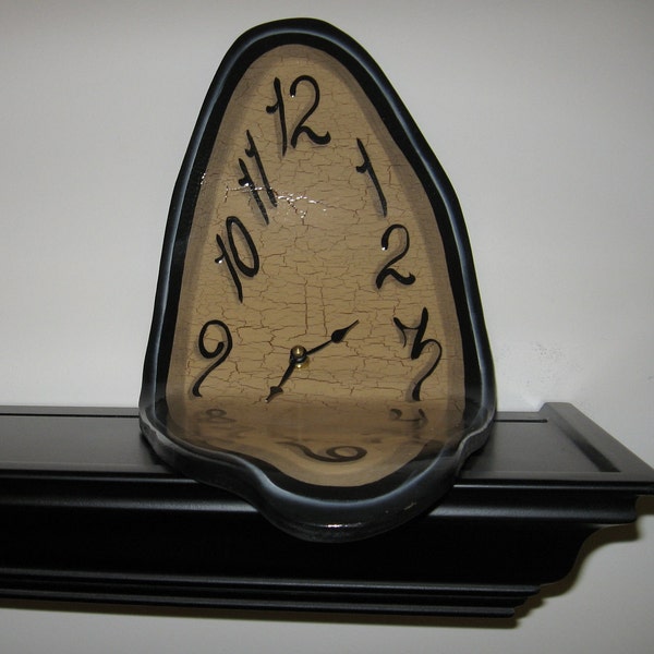 Melting Clock for Shelf of Mantel