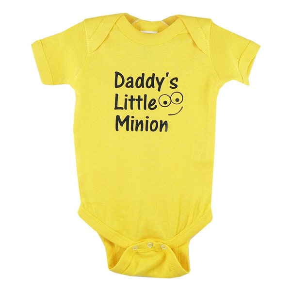 Daddy's Little Minion infant bodysuit / creeper / one-piece. You choose color & size. Father's Day gift | new dad gift | baby shower gift