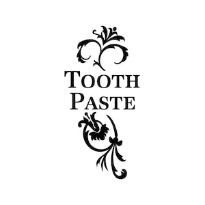 ¡Calcomanía de vinilo de arte de pasta de dientes para contenedores, botellas y más!