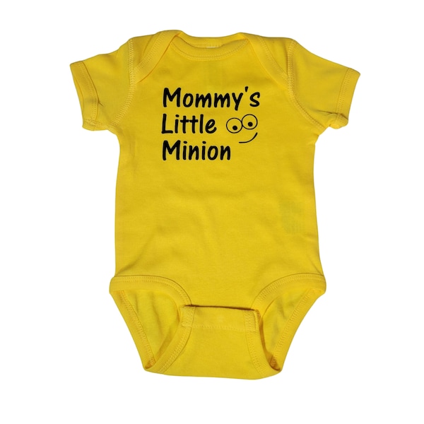 Mommy's Little Minion infant bodysuit / creeper / one-piece. You choose color & size. Mother's Day gift | new mom gift | baby shower gift