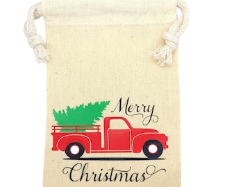red truck gift bolsas
