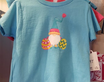 Easter gnome fun unisex TODDLER t-shirt. Spring | Easter | fun | Easter eggs | gnome | gnome with Easter eggs