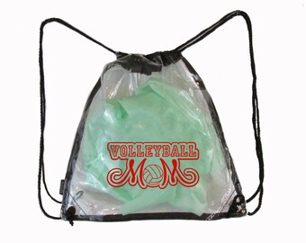 Volleyball Mom clear stadium/ event bag. For games, competition, arena, stadium, NFL compliant, concert