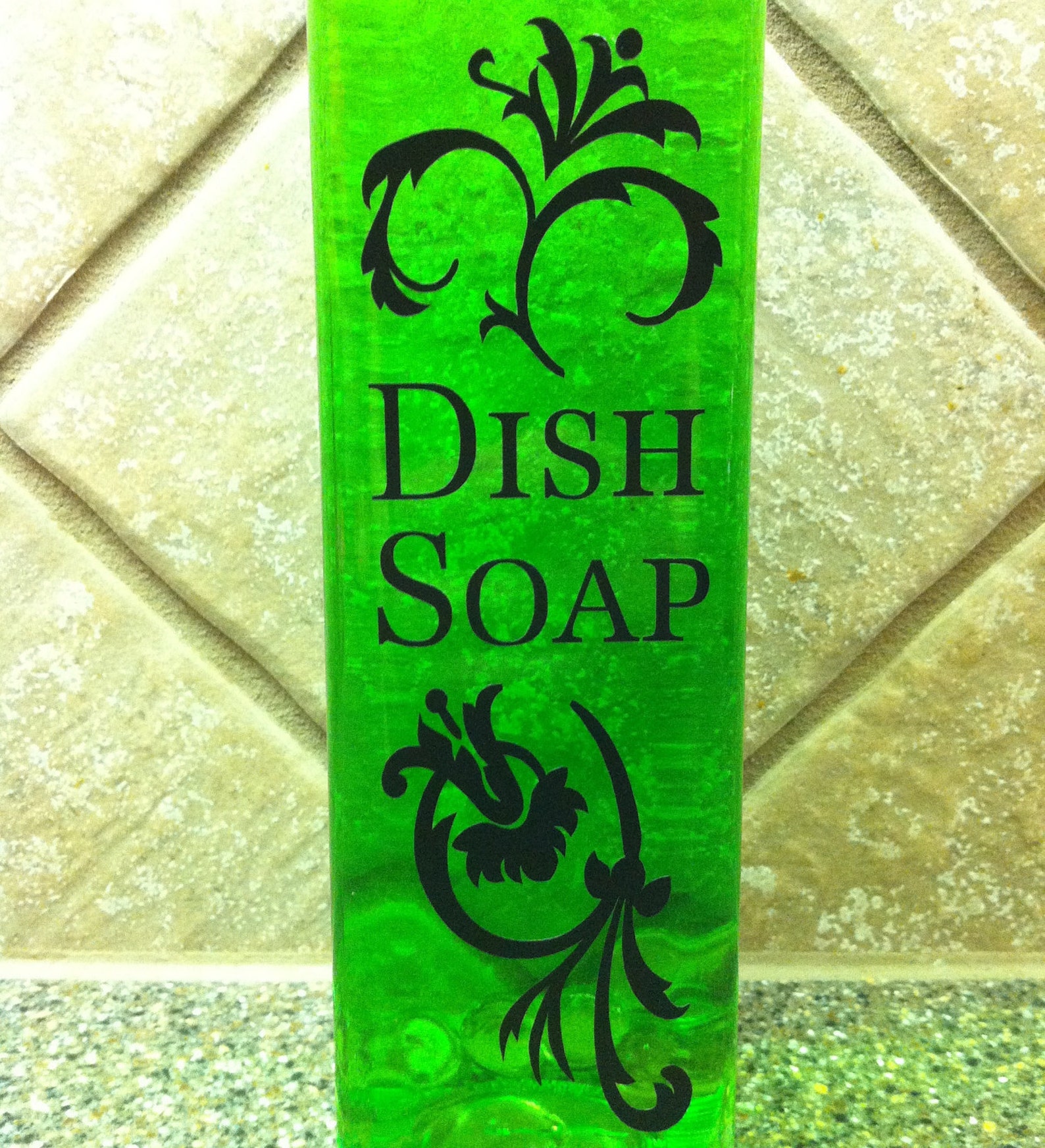 Dish Soap flourish art vinyl container bottle label decal Etsy