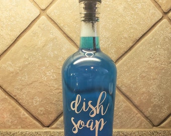 Dish Soap art vinyl container bottle label decal, 2.5" tall x 2.1" wide. You choose the color! modern farmhouse décor | kitchen décor