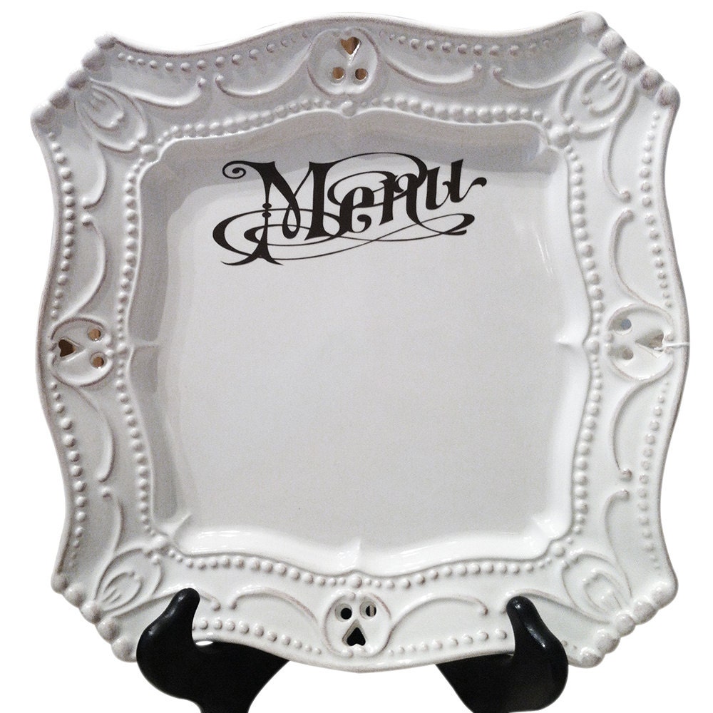 Fancy Menu word art vinyl decal decor great for menu boards Etsy