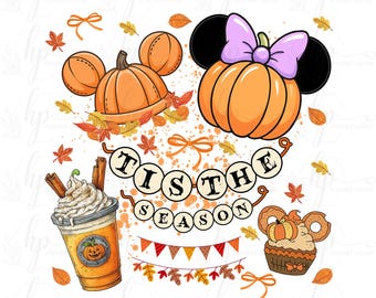 Tis The Season Png, Magical Mouse Halloween PNG Doodle, Main Street Png, Magical Kingdom Png, Cartoon Fall Png, Halloween Png, Magical PNG