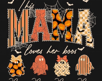 Diese Mama liebt ihre Boos Png, gruselige Geist Png, gruselige Saison Png, Mini Geist Png, Boujee Geist Png, Halloween Mama Png, gruselige Mama Png