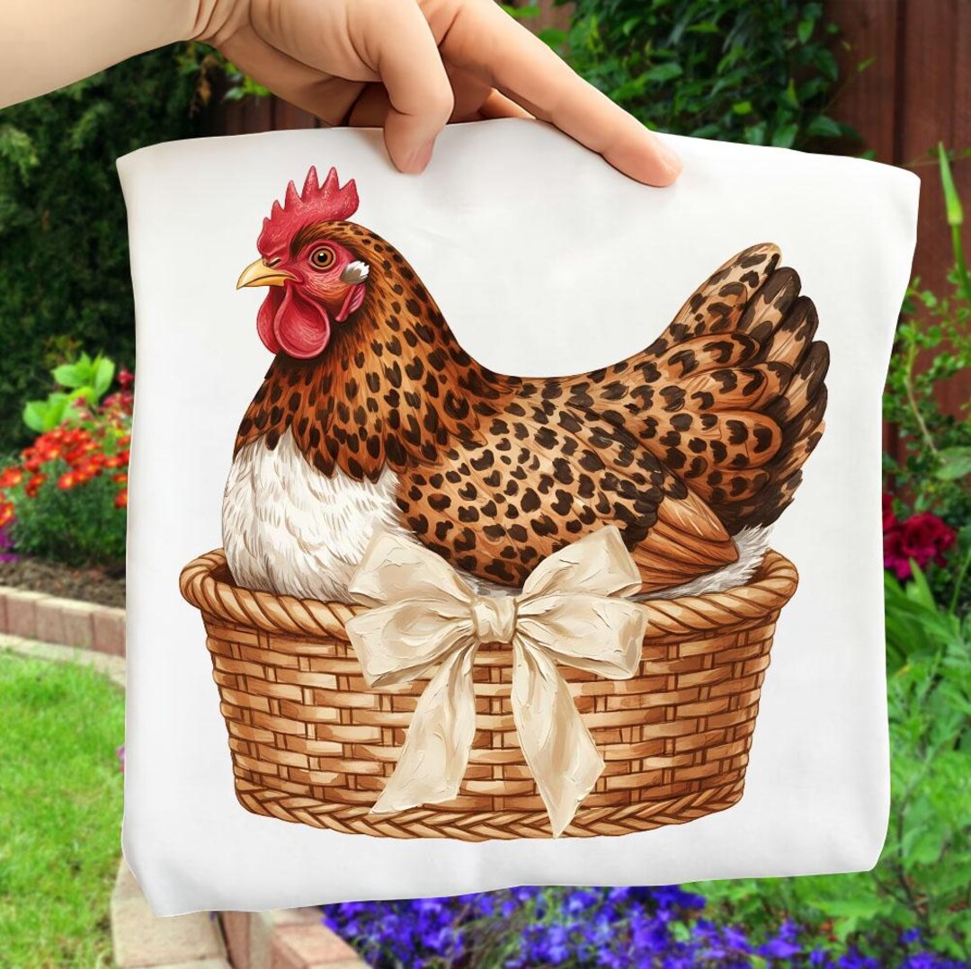 Leopard Pattern Chicken Trendy Easter Chicken Hen Png, Leopard Hen Vintage Png, Hand Painted ...