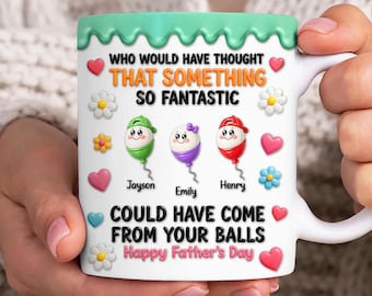 DIGITAL FILE Custom Kids Names Dad Mug Wrap Png, Best Dad Ever 11oz Mug Wrap, Father Coffee Mug, Fathers Day Mug Png, Sperms Dad Mug Wrap
