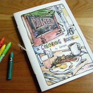 Diner, a Coloring Book image 1