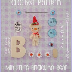 Micro Miniature Bear AMIGURUMI Crochet PATTERN image 2