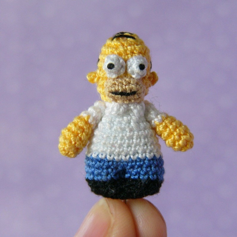 Miniature Cartoon Man AMIGURUMI Crochet PATTERN image 1