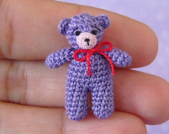 Miniature Matchbox Bear -  Micro AMIGURUMI Crochet PATTERN