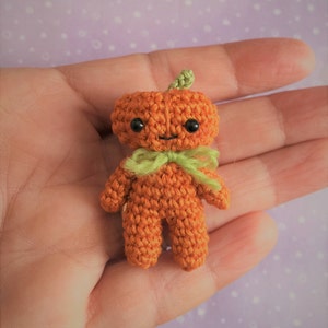Miniature Pumpkin Man AMIGURUMI Crochet PATTERN image 2