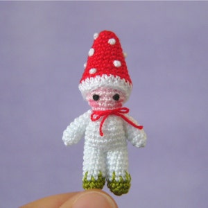 Miniature Toadstool Doll AMIGURUMI Crochet PATTERN image 3