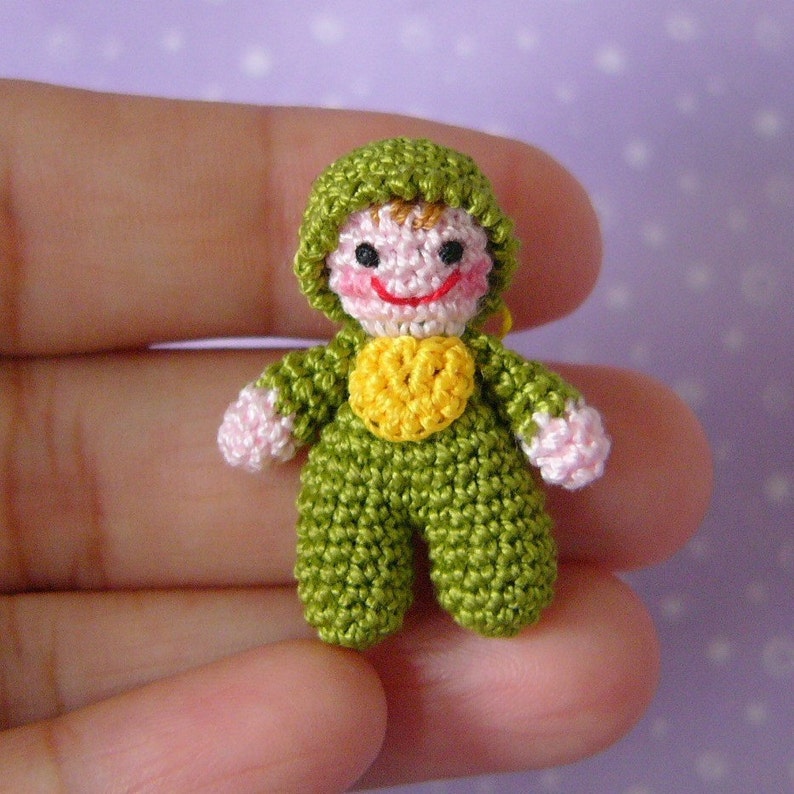 Miniature Itty Bitty Baby Doll AMIGURUMI Crochet PATTERN image 1